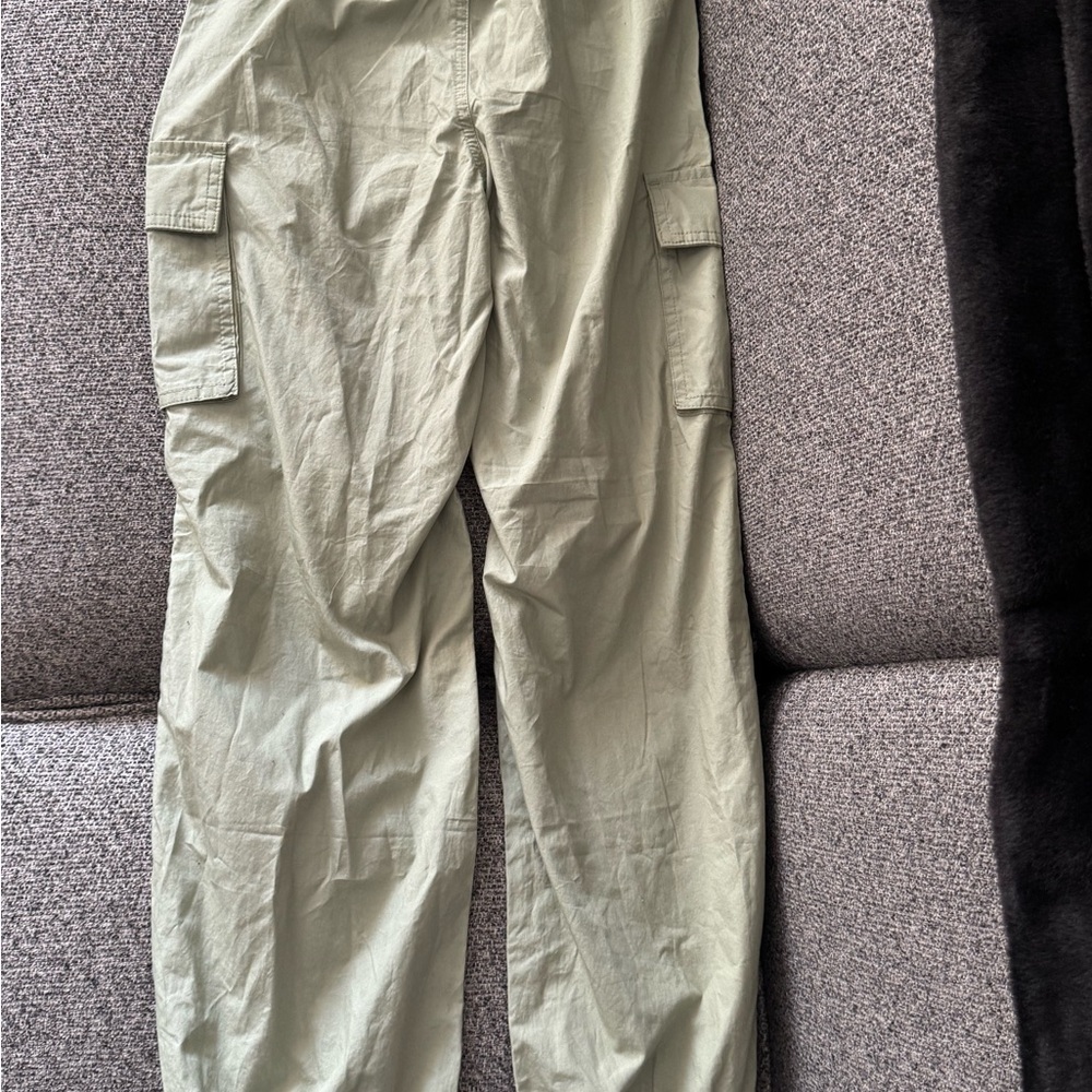 Boys Olive Cargo Pants - Picture 3 of 5